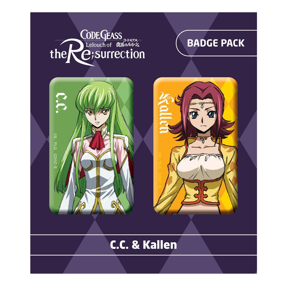 Code Geass Lelouch of the Re:Surrection C.C. & Kallen Pin Badge 2-Pack