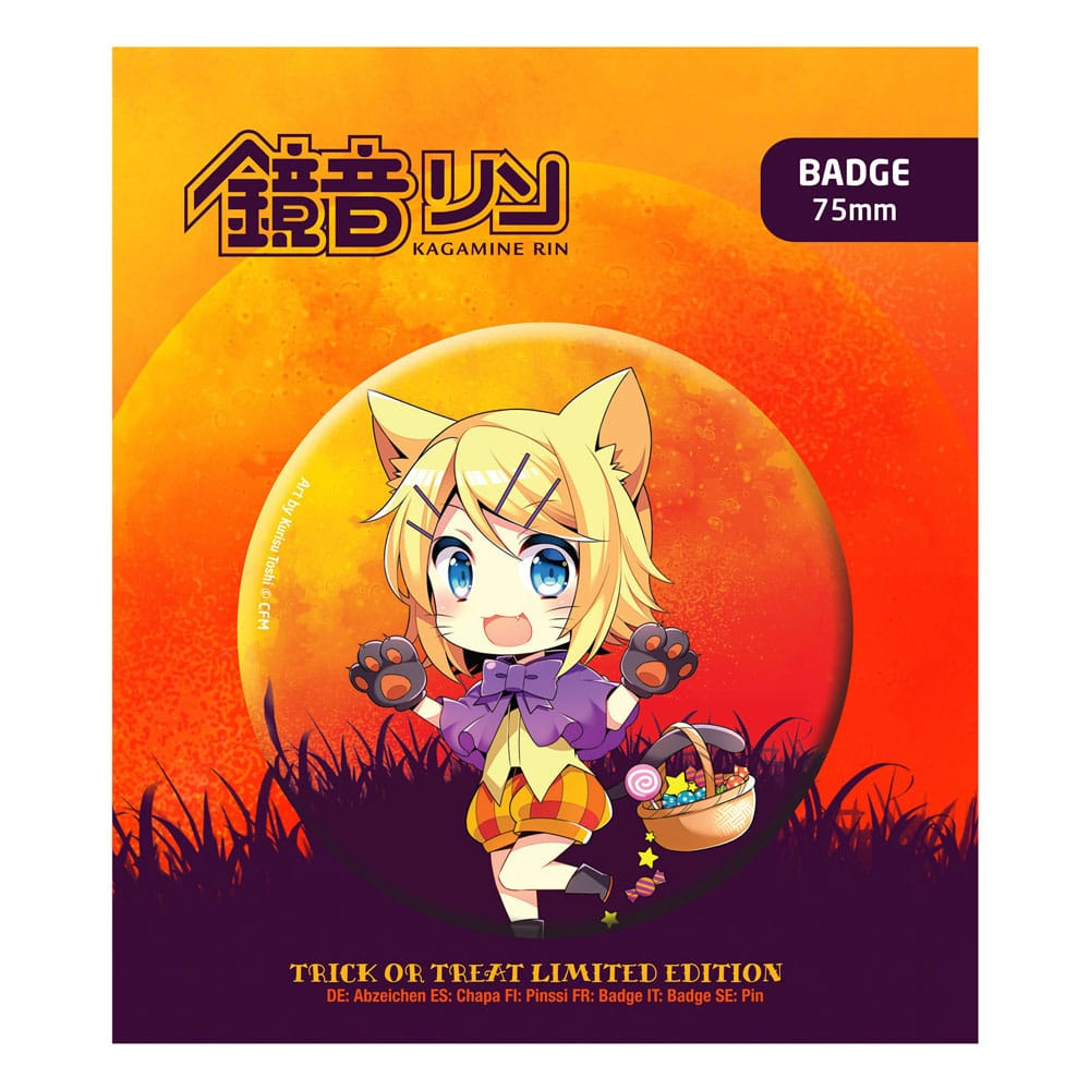 Vocaloid Rin Kagamine Halloween Pin Badge