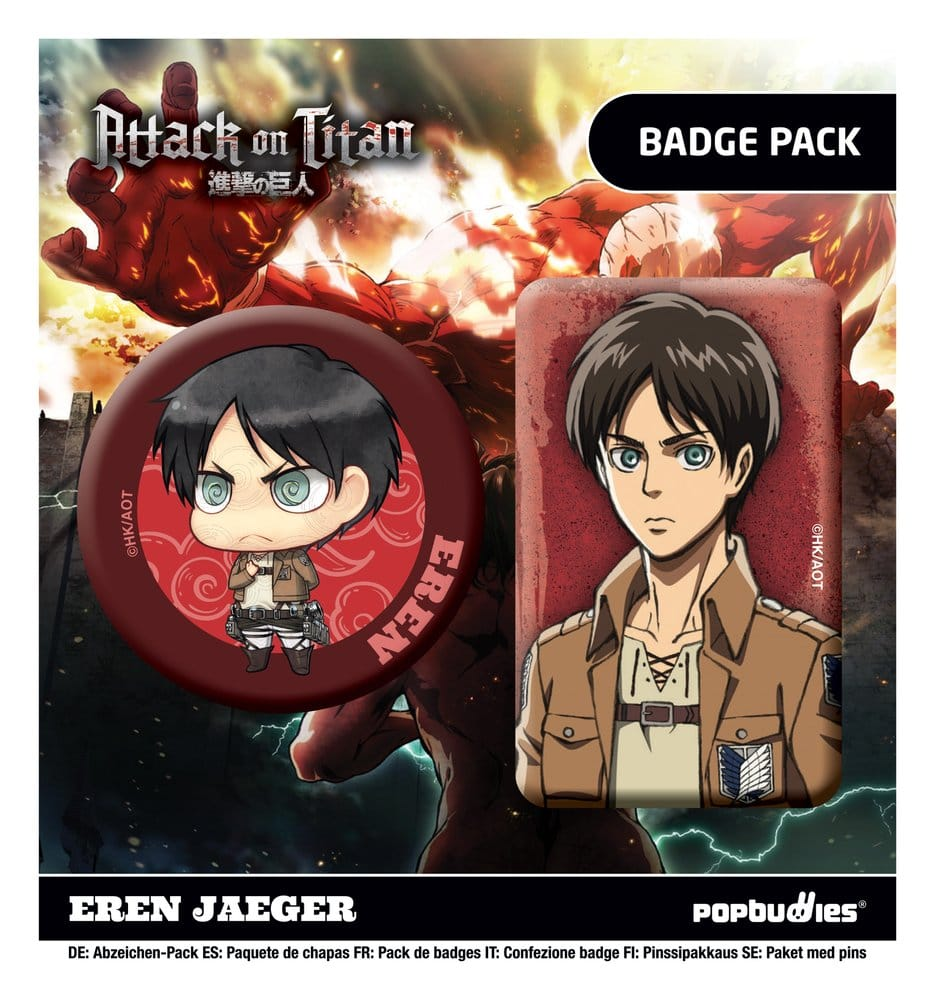 Attack on Titan Pin Badge 2-Pack Eren Jaeger