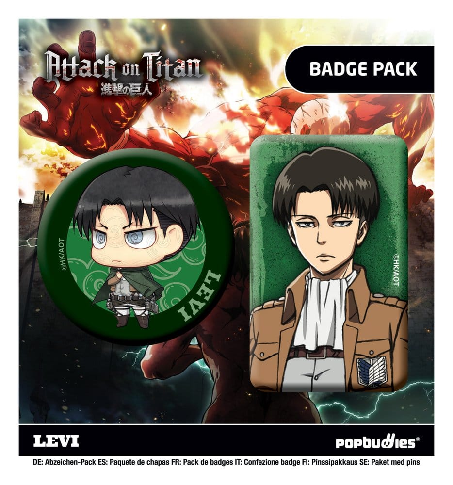 Attack on Titan Pin Badge 2-Pack Levi Ackerman