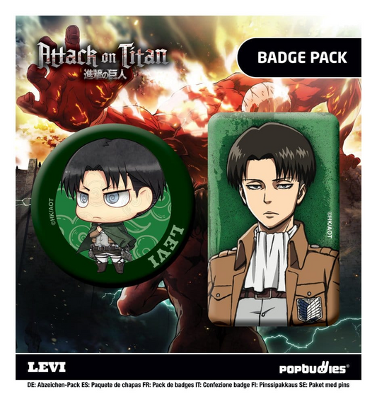 Attack on Titan Pin Badge 2-Pack Levi Ackerman