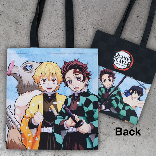 Demon Slayer Tote Bag Inosuke, Zenitsu, Tanjiro