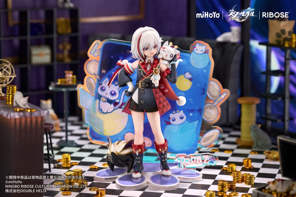 Honkai: Star Rail Rise Up+ Chibineko Series Statue Topaz & Numby Ver