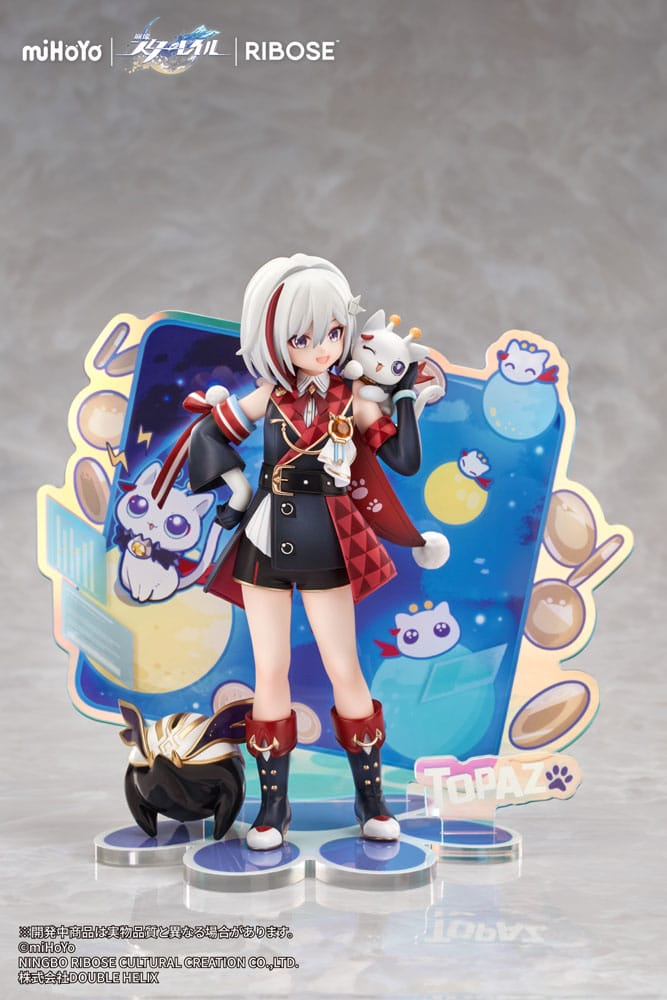 Honkai: Star Rail Rise Up+ Chibineko Series Statue Topaz & Numby Ver