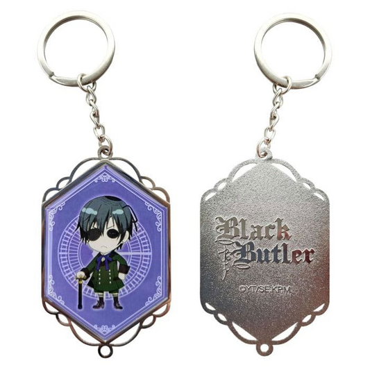 Black Butler Metal Keychain Ciel Phantomhive Motive A