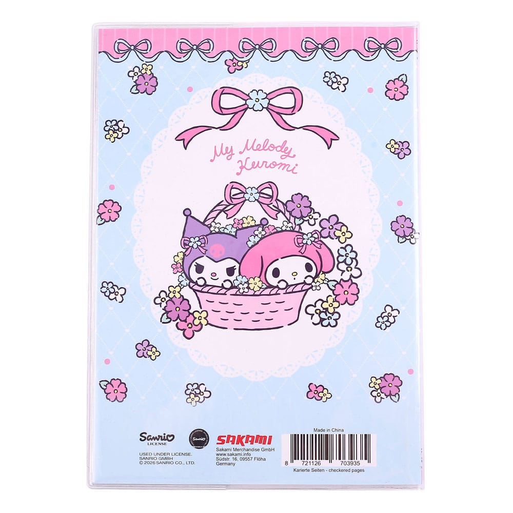 Sanrio Softcover Notebook Kuromi & My Melody Pastel Flower