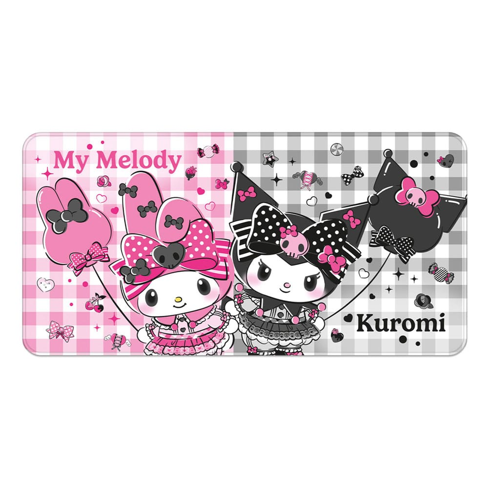 Sanrio My Melody & Kuromi Mousepad XXL Pink Black Party Series