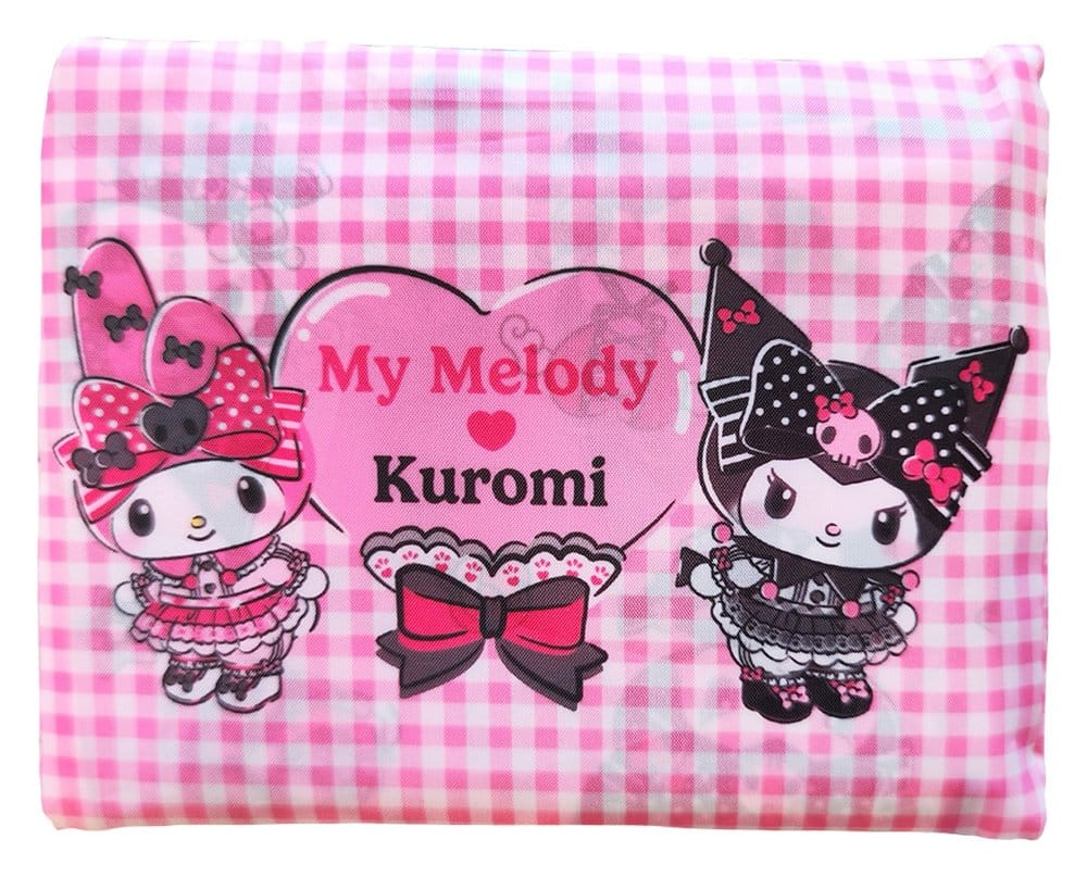 Sanrio Kuromi & My Melody Foldable Shopping Bag Pink Black Party Series