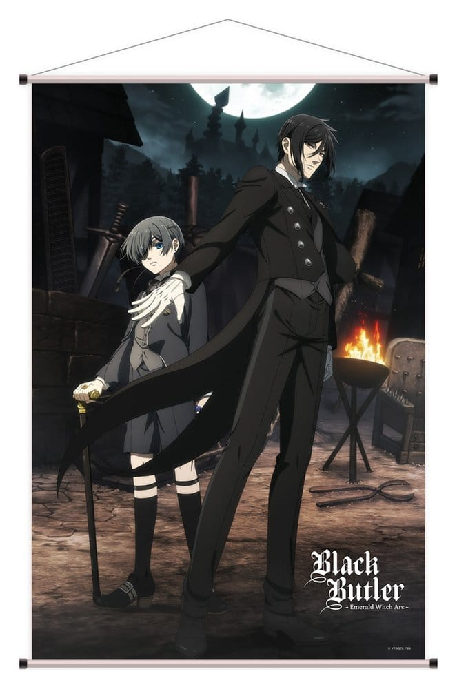 Black Butler: Emerald Witch Arc Wallscroll Sebastian & Ciel