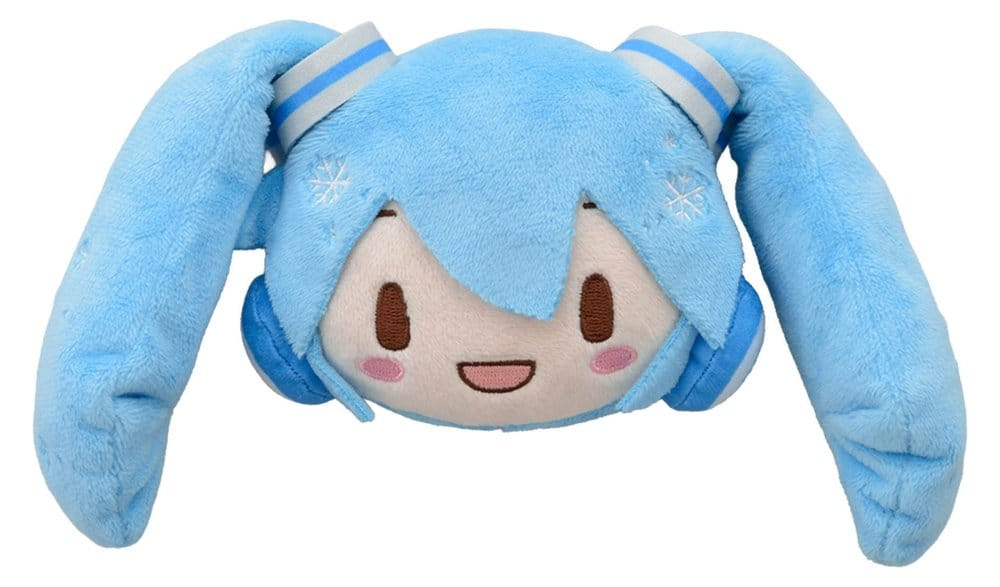 Vocaloid Fuwa Petit Plush Hatsune Miku Snow Miku Face Mascot Ver