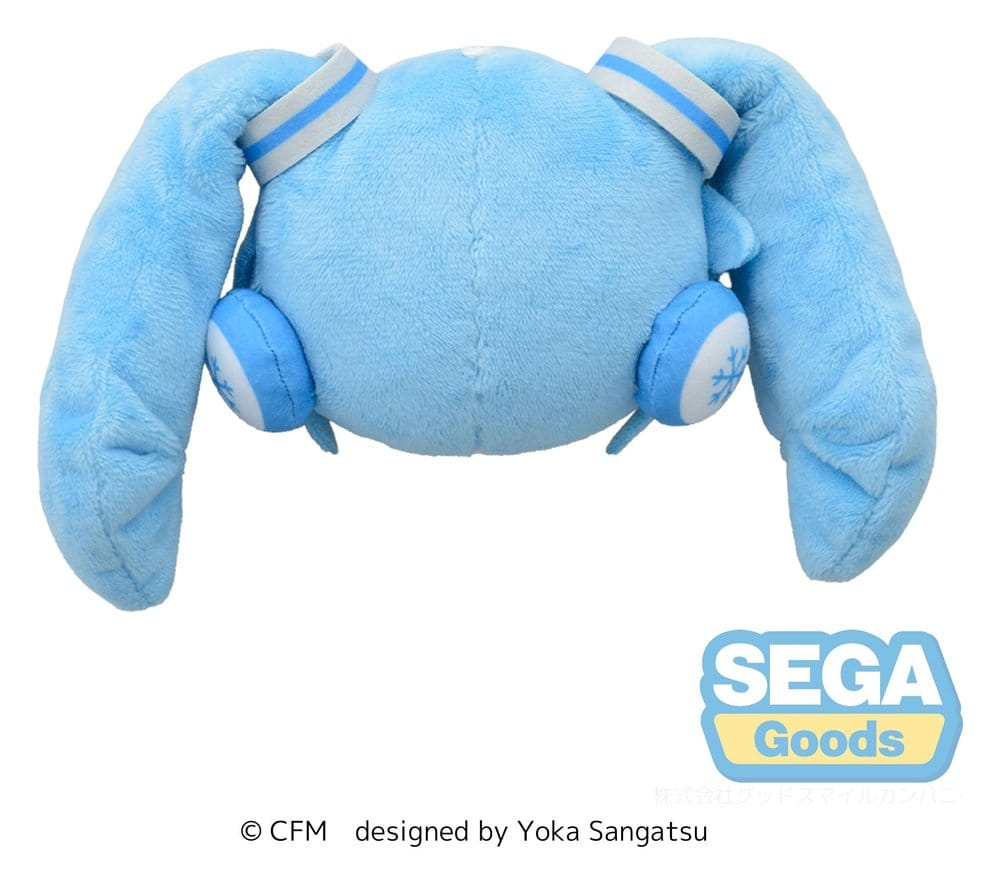 Vocaloid Fuwa Petit Plush Hatsune Miku Snow Miku Face Mascot Ver