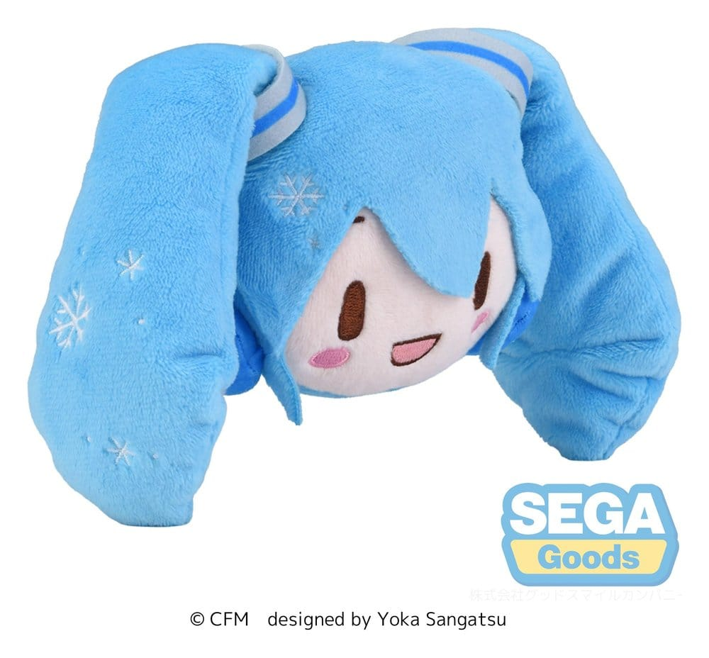 Vocaloid Fuwa Petit Plush Hatsune Miku Snow Miku Face Mascot Ver