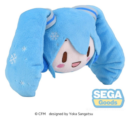 Vocaloid Fuwa Petit Plush Hatsune Miku Snow Miku Face Mascot Ver