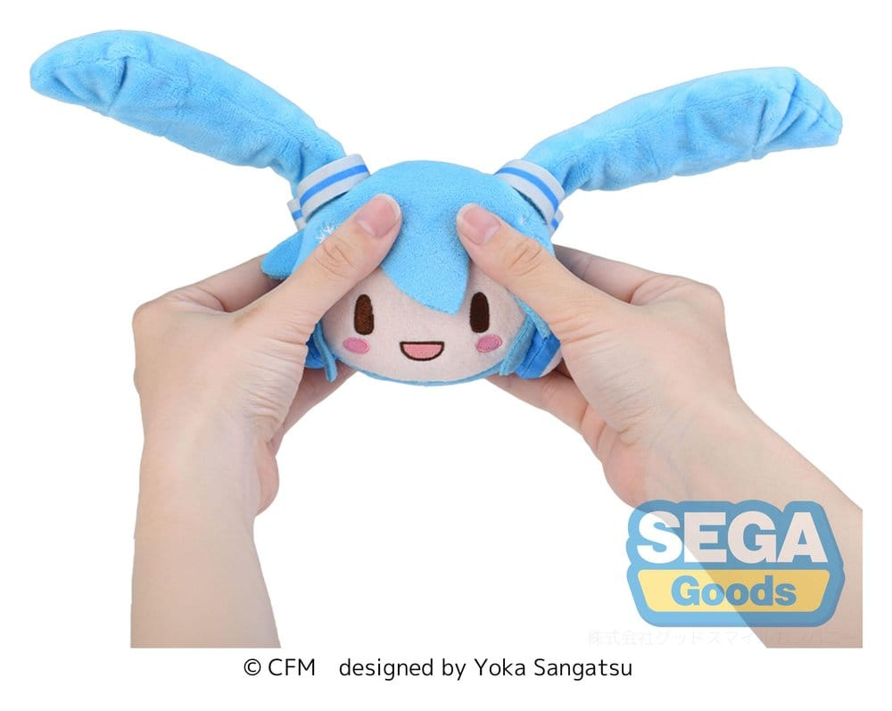 Vocaloid Fuwa Petit Plush Hatsune Miku Snow Miku Face Mascot Ver