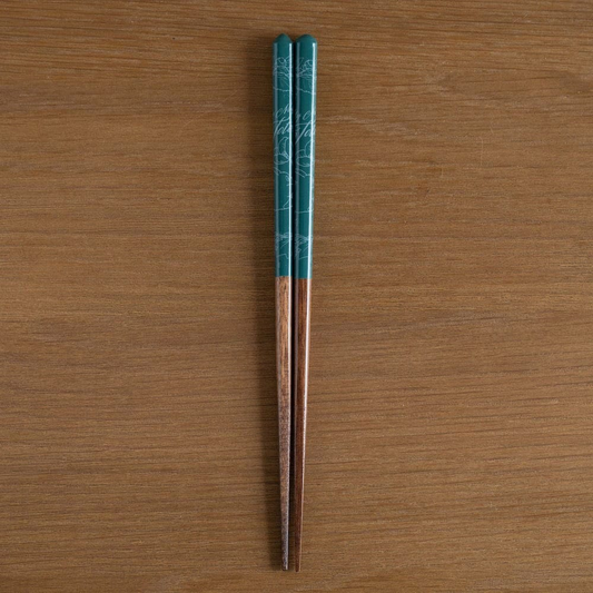 Studio Ghibli lacquered Chopsticks sketches My Neighbor Totoro deep green