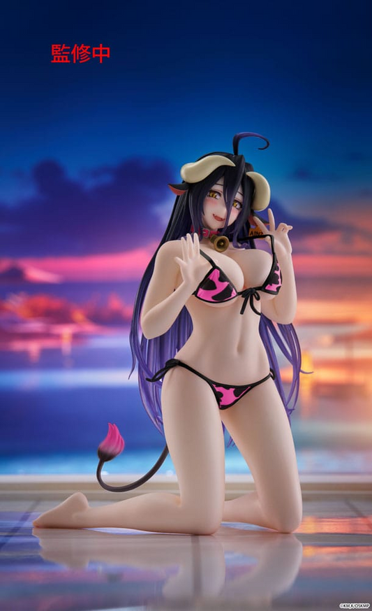 Overlord Desktop Cute Albedo Cow-Print Swimsuit Renewal Ver