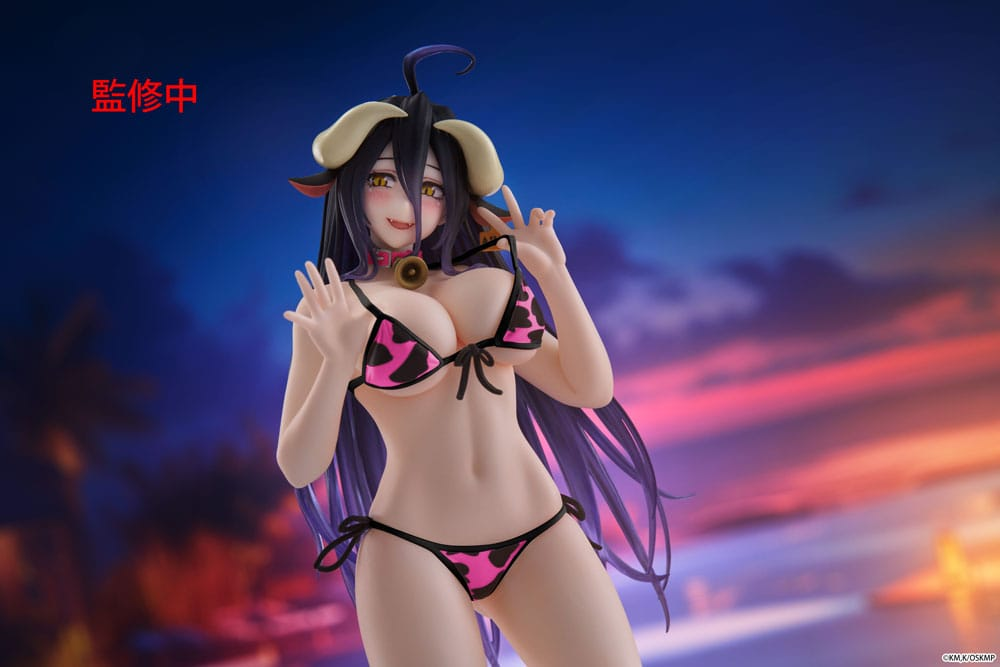 Overlord Desktop Cute Albedo Cow-Print Swimsuit Renewal Ver