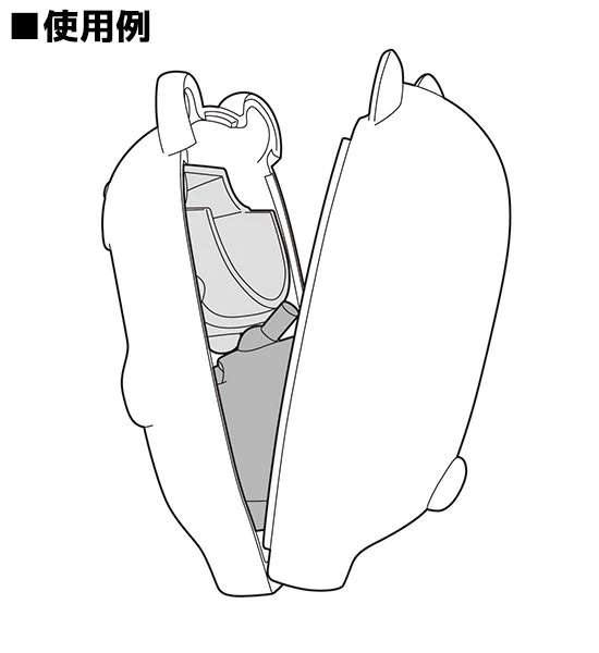 Nendoroid More Face Parts Case (Pink Dinosaur)